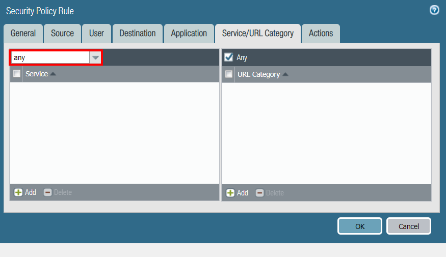 Security Policy - Service Security Policy - Service
